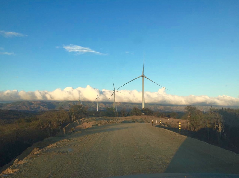 Aerogeneradores del parque eólico Agua Clara (República Dominicana), donde Greenwork realizó supervisión de calidad e inspección de palas